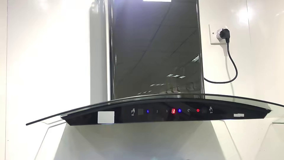 Fashionable Hand Sensor Switch Range Hood Big Suction Power Copper Motor Kitchen Use Modern Chimney Range Hood