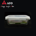 Borosilicate Glass Lunch Rectangle Crisper Glass Conteneur