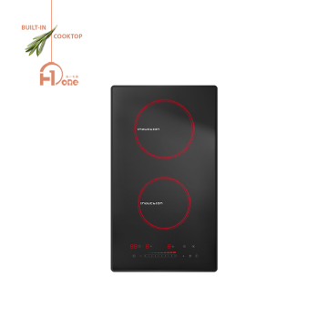 Built-in Ceramic Glass Induction Hob with 30cm Dual Zones and Single Switch Inverter