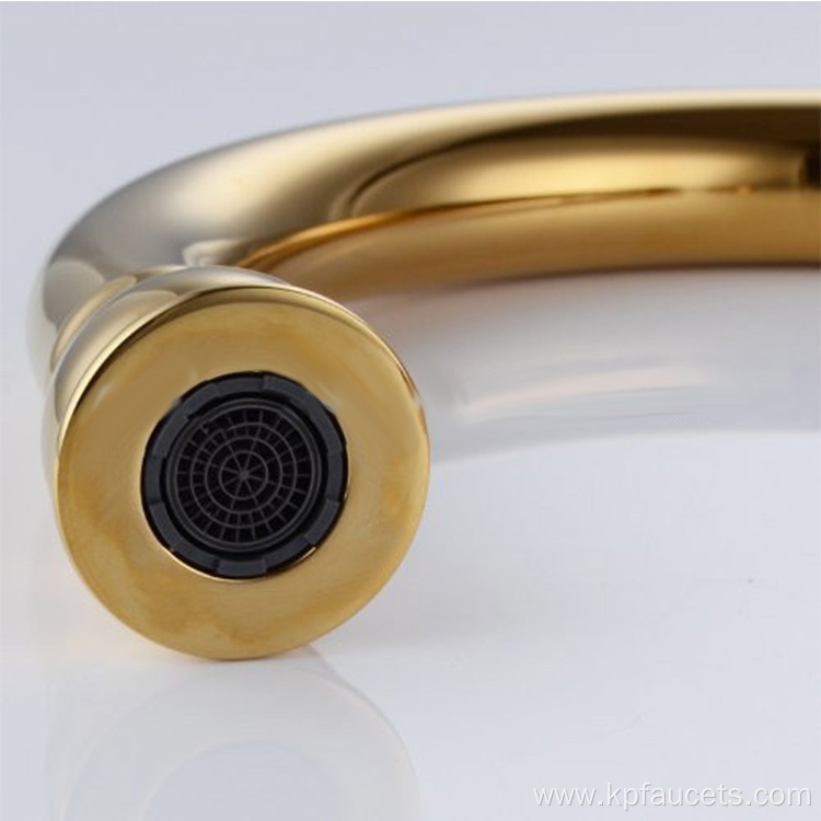 Single Hole Robinet Gold Kitchen Faucet