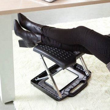 Office height angle adjustable plastic floding portable plastic massage Footrest foot rest