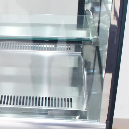 Transparent Curved Glass Showcase Bakery Pastry Cake Stand Up display fridges cakes