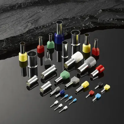 TE Connectivity 22-6 AWG Copper Pin Twin Tubular Wire Crimp Bootlace Ferrules Insulated Cord End Connectors