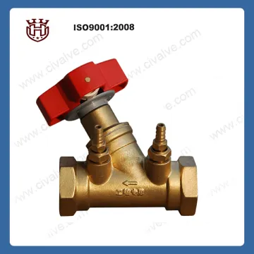 Thread brass static balance valve