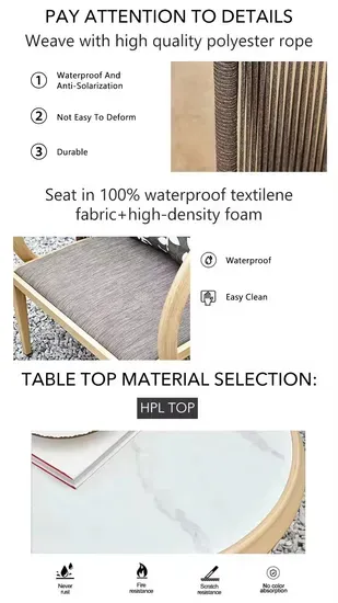 Modern Design Waterproof Aluminum Garden Sofa Set