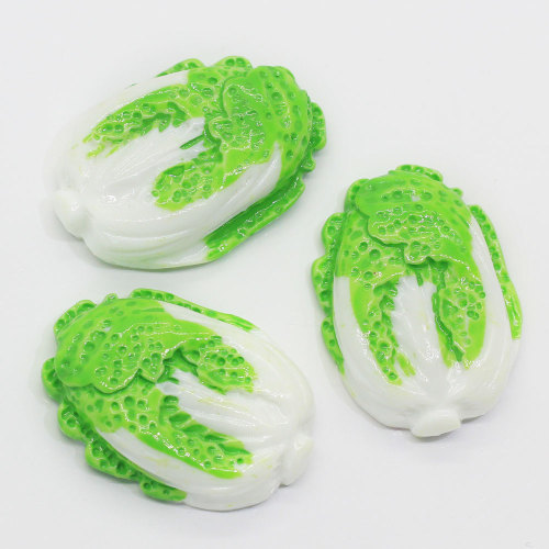 Simulated Chinese Cabbage Resin Flat Back Cabochon Handmade  Vegetable Decoration Beads Slime Kitchen Decor