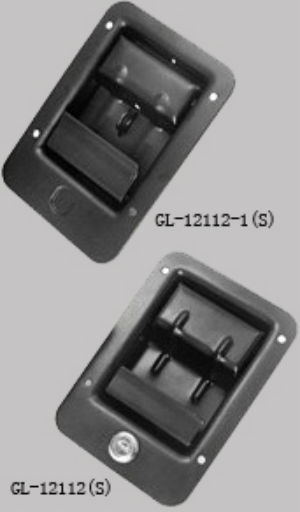 Flush recessed paddle handle latch lock