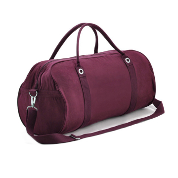 Retro trendy lightweight canvas overnight duffel weekend travel bag, lady weekender shoulder handbag tote duffle travel bag