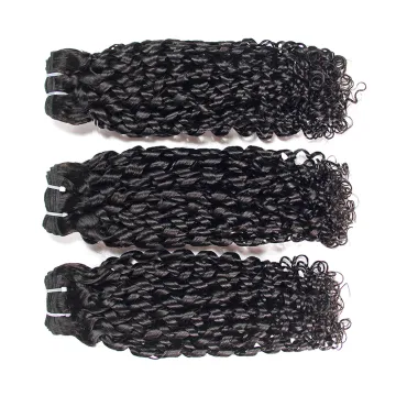 Hot selling ixie curls human hair with closure, pixie curl super double drawn hair, pixie curls double drawn virgin hair