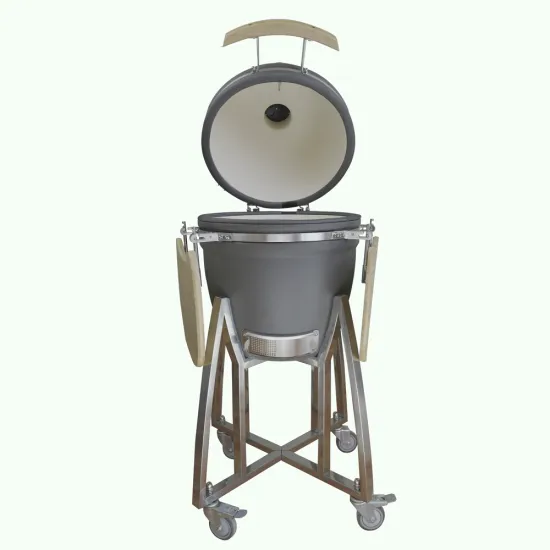 18 inch new design nice grey bubble glazing  with stainless steel stand bbq grill