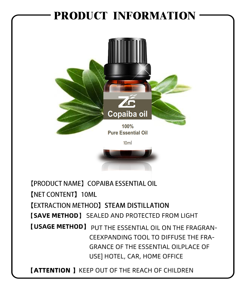 Pure Natural Copaiba Essential Oil For Aroma Diffuser