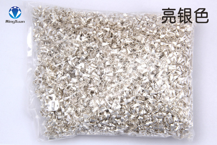 200pcs 6/8/10mm Gold Rhodium Color Pendant Clasp Bail Beads Charms Pendant Connector Accessories for Jewelry Making Finding DIY