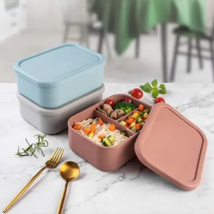 Leakproof salad silicone lunch lunch box safe