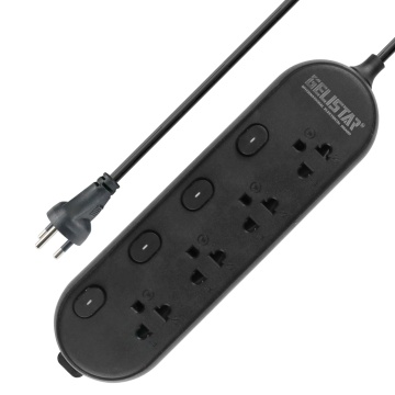 Thailand Custom Power Strips Factory Wholesale Black 4-Way Sockets