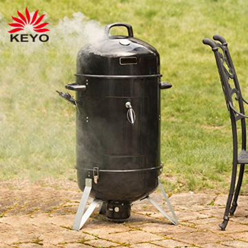 KEYO 18" Outdoor Camping Heavy Duty Barbecue Vertical Barrel Bbq Smoker