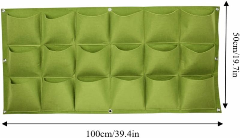 18 Pocket Hanging Wall Planter Grow Bags