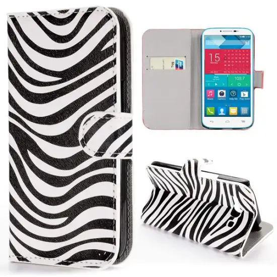 Fantasic Images Wallet Style Flip Leather Cover Case for Alcatel One Touch POP C9 Dual 7047D