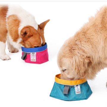 Navy Blue Collapsible Pet Dog Bowls