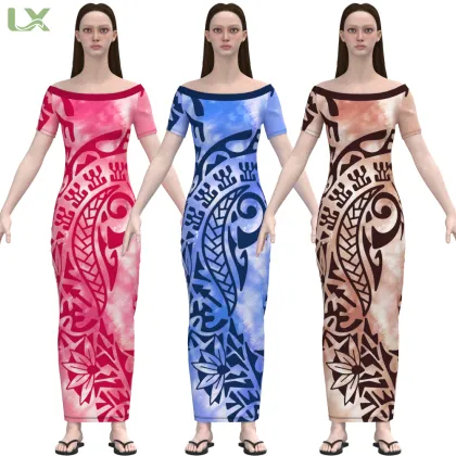 Custom Pacific Island Design: Unique Polynesian Tribal Print Dress