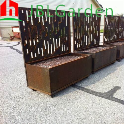 Corten Garden Screen Decorative Laser Cut Metal Screen