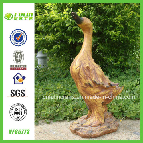 En bois comme vilain petit canard OIE Statue (NF85773) de plus en plus