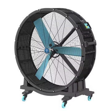 High Velocity Industrial Floor Fan for Gym and Warehouse - 5ft Movable Fan with Wheels