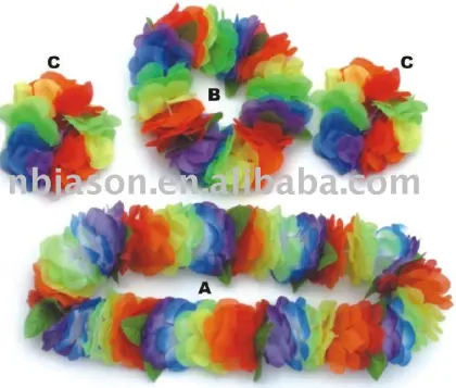 Polyster Hawaiian flower Lei & flower lei sets