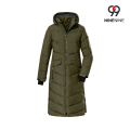 Parka de inverno isolada com palangre feminino