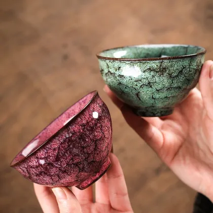 Wholesale Colorful Glaze Master Cup Set - Retro Ceramic Kung Fu Tea Cups