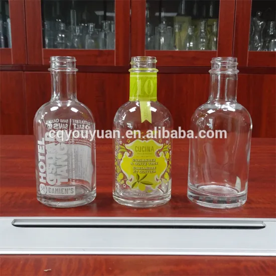 Wholesale cylinder glass bottle manufacturers 200 ml vodka