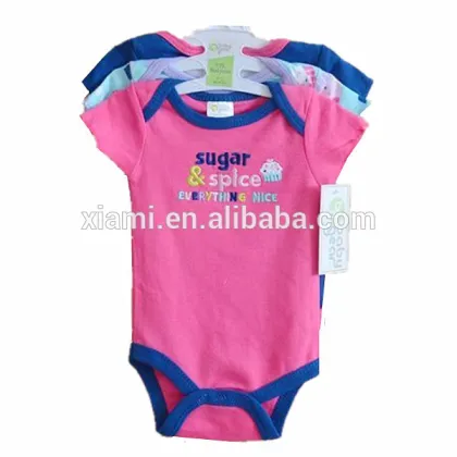 2016 short sleeve custom baby onesie