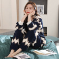 women's warm pullover plush pajamas