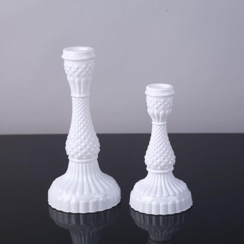 Glass Diamond Candlestick Holder