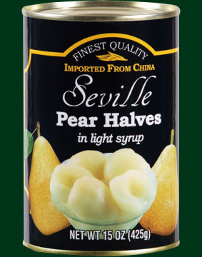 canned pear halves