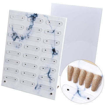 Professional Nail Art Display Board: Comprehensive 60-Color Chart, Polish Palette, and Acrylic Nail Design Showcase