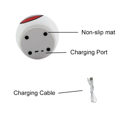 Rechargeable Multicolor Smiley LED Silicone Room Decor Lights for Eye Protection