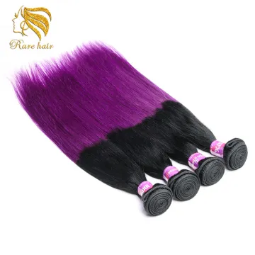 Mix Colour Purple Human Hair Weave Ombre Black Grape Purple Braiding Hair, Dye Colored Purple Brazilian Hair Weaving