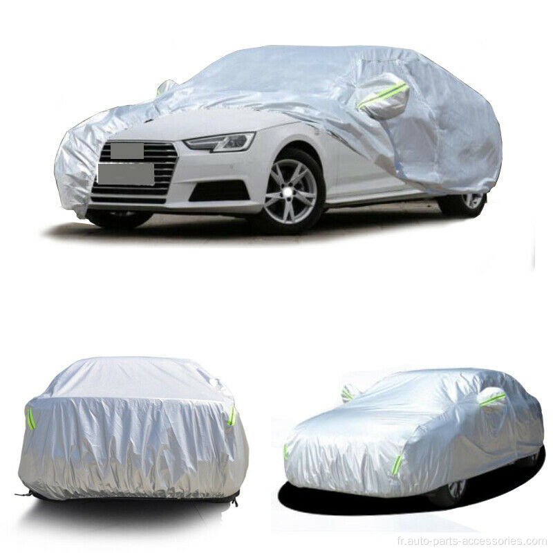 Tabriques en aluminium argenté Couverture de voiture en nylon respirant