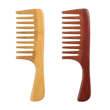 Factory Wholesale: Premium Eco-Friendly Wood Comb Made of Natural Bamboo with Wide Teeth