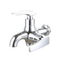 Double handle three-way wall mount SS outdoor faucet/bibcock