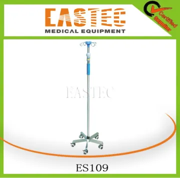 ES109 Five wheels Base Infusion Stainless Steel I.V.Stand