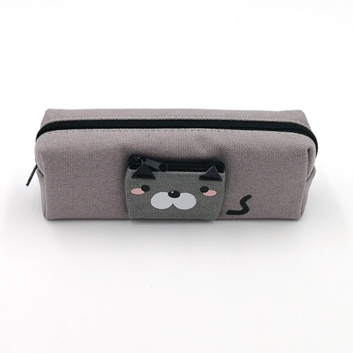 Pencil Case Pouch Custom fashionable cute cat canvas pencil case Manufactory