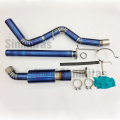 Single Out Burnt Blue Titanium /Edelstless-Achse-Rückenschalldrüse-Auspuff für Subaru WRX & STI 15-21