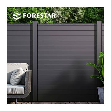 Fireproof Black WPC Wood Composite Trellis for Pool Deck