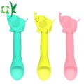 Dễ thương Elephant-hình dạng Toddler Silicone Spoon Train mềm Spoon