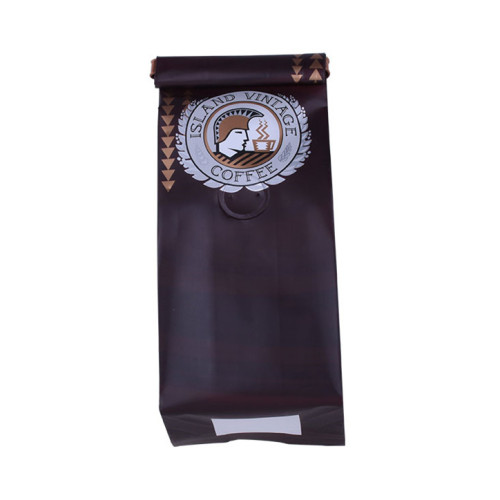 Desain Baru Besar Eco Kraft Paper Zipper Datar Bawah Coffee Bag dengan Valve