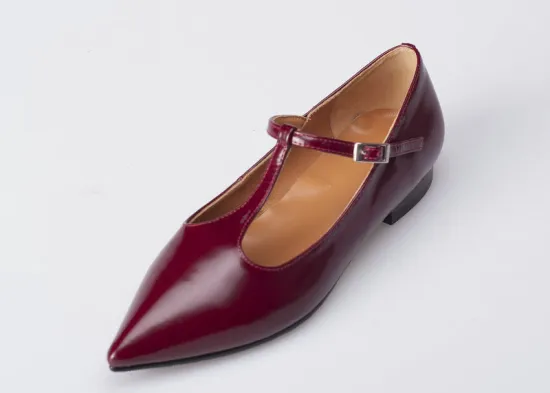 Patent Ladies / Womens Leather Flat Shoes , Black For Work / Walking