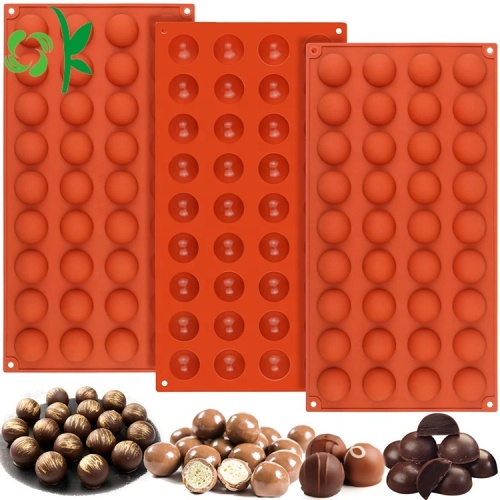 Stampo per caramelle al cioccolato caldo in silicone a semicerchi