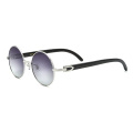 Vintage Round Full Frame Horn Sunglasses
