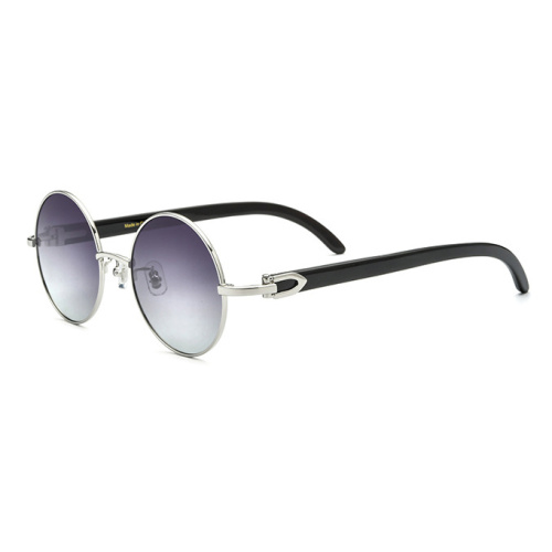 Handmade Buffalo Horn Sunglasses Vintage Round Full Frame Horn Sunglasses Supplier